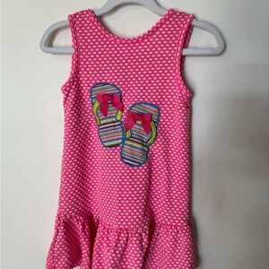 Youngland Pink and White Polka Dot cover up Dress